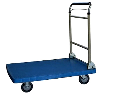 Plastic Trolley with foldable and telescopic handle