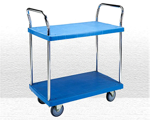 2 Shelf Plastic Trolley
